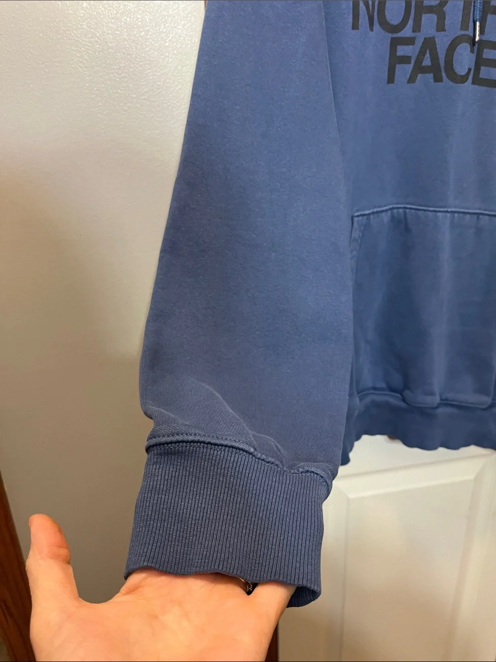 The North Face Blue Cotton Blend Hoodie Sweatshirt - Men’s XL
